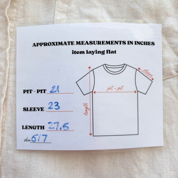 H&M 100% Linen Button Down Normcore Minimalistic Neutral Beige Women's Medium - Picture 11 of 11